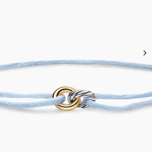 Blue Cord Cable Two-Tone sculpted bracelet adjustable